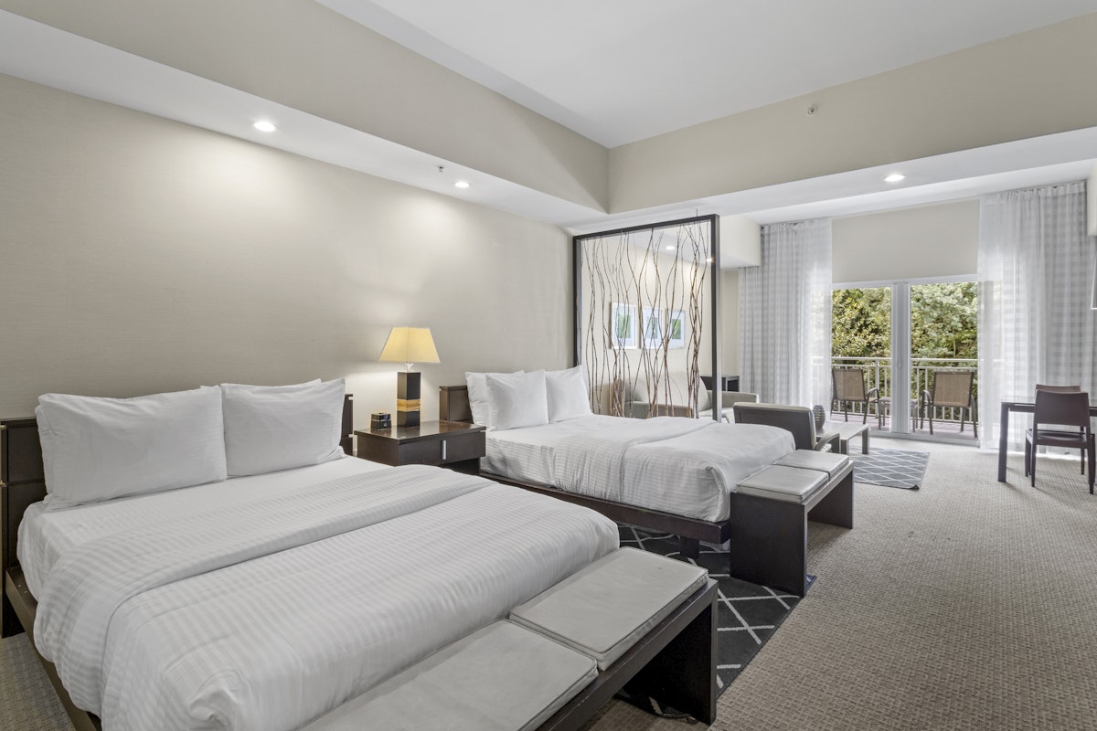 Blue Double Studio Suite Bedroom 1 