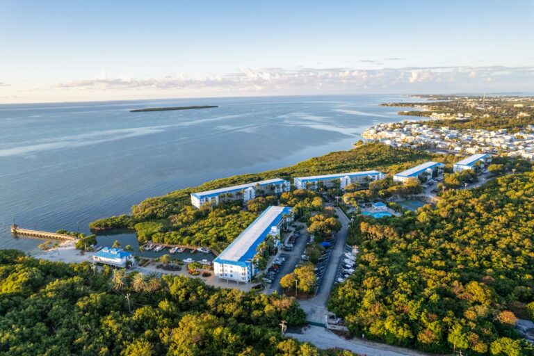 Aerial view of Ocean Pointe Suites at Key Largo