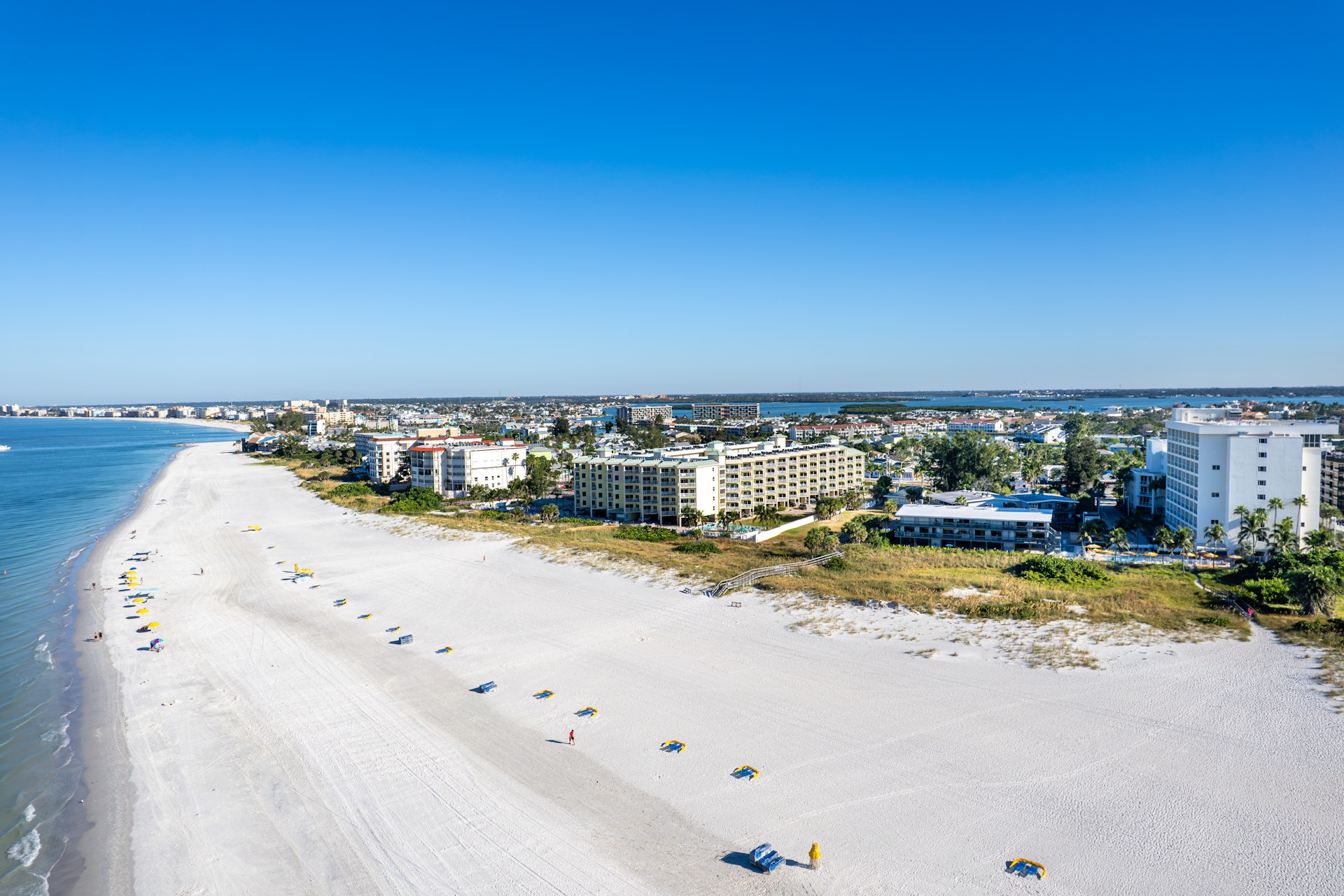 Sunset Vistas Aerial Beach and Building